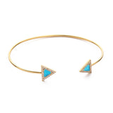 TAI JEWELRY | Triangular Gemstone Open Cuff Bracelet | Bracelet |