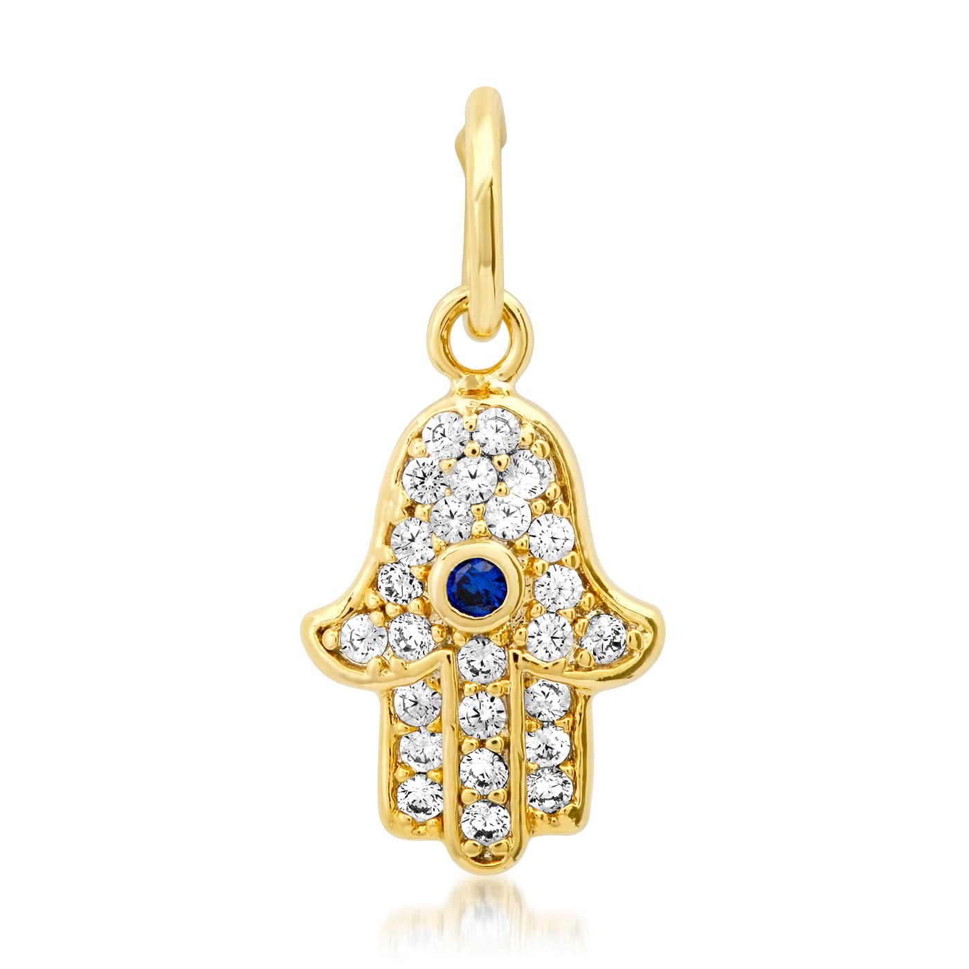 TAI JEWELRY | Pavé Hamsa Evil Eye Charm | Charm |
