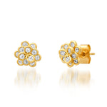 TAI JEWELRY Earrings 3D CZ Flower Stud