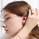 TAI JEWELRY | 3D CZ Flower Stud | Earrings |
