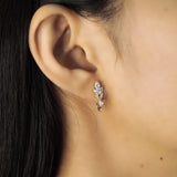 TAI JEWELRY Earrings Art Deco Leaf Huggies