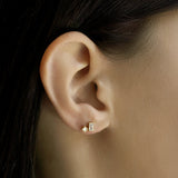 TAI JEWELRY Earrings Baguette And Cz Post Earrings