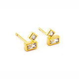 TAI JEWELRY Earrings Baguette And Cz Post Earrings