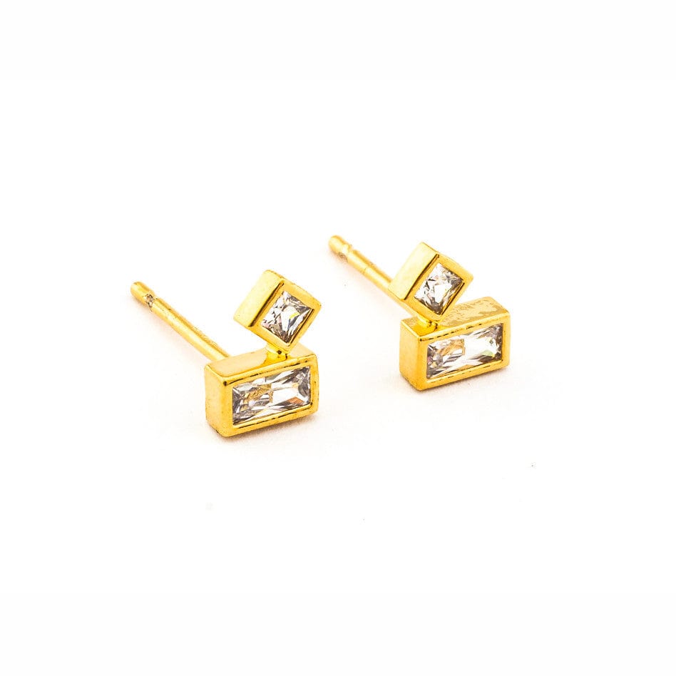 TAI JEWELRY Earrings Baguette And Cz Post Earrings