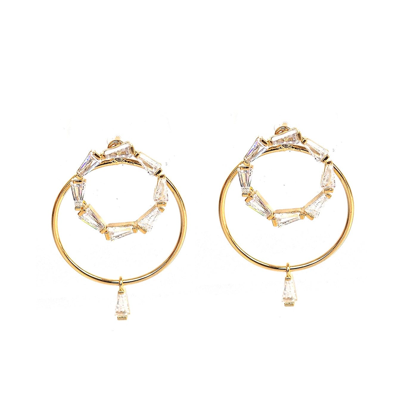 TAI JEWELRY | Baguette Drop Hoop Jackets | Earrings |