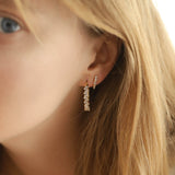 TAI JEWELRY | Baguette & Round CZ Spike Studs | Earrings |