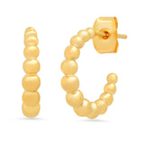 TAI JEWELRY Earrings Bali Graduated Gold Beaded Huggies