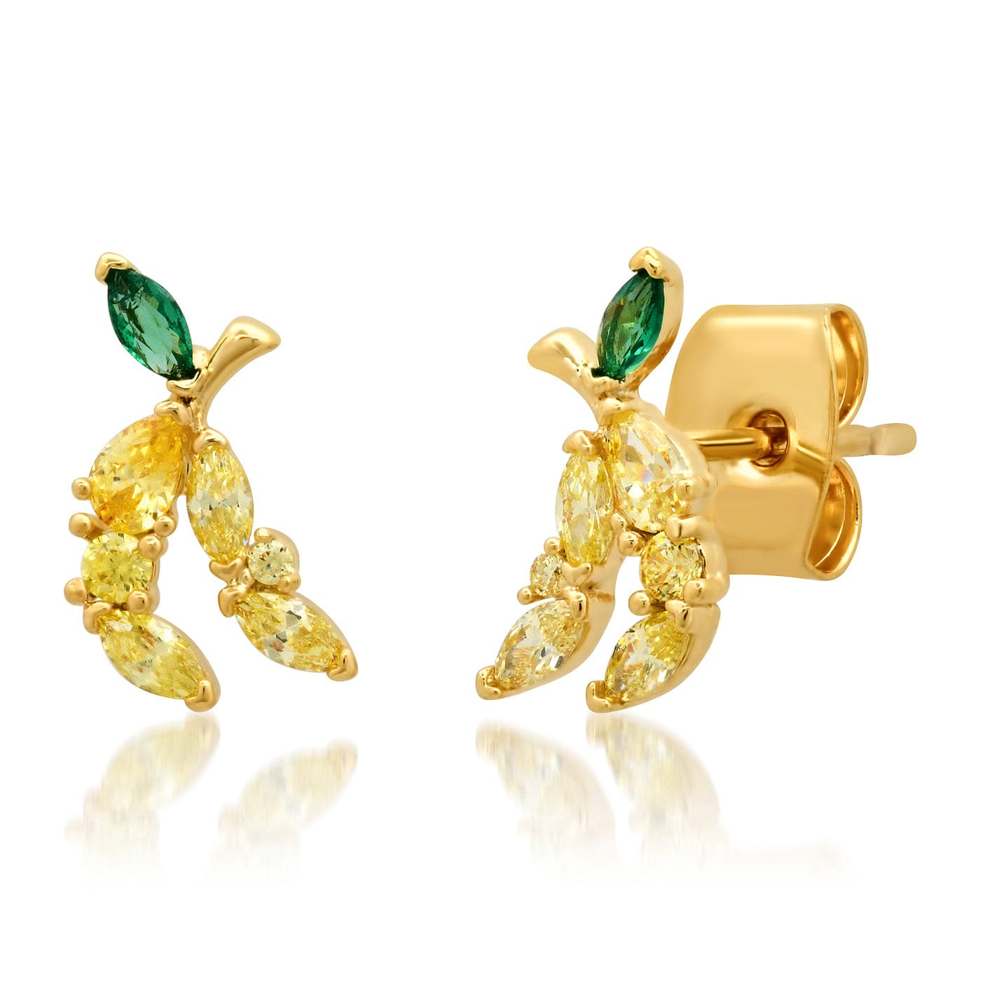 TAI JEWELRY Earrings Banana CZ Studs