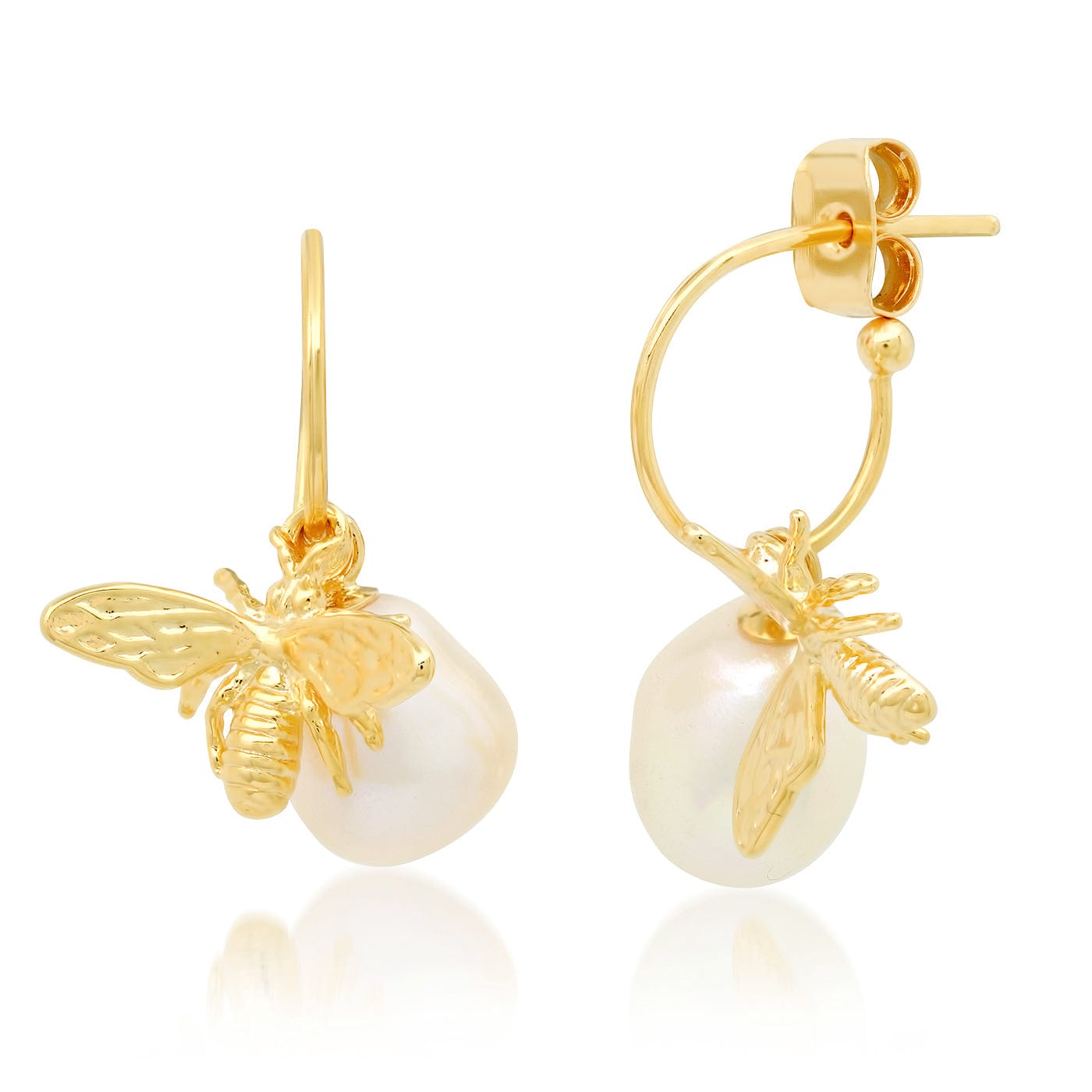 TAI JEWELRY Earrings Bee Day Charm Hoops