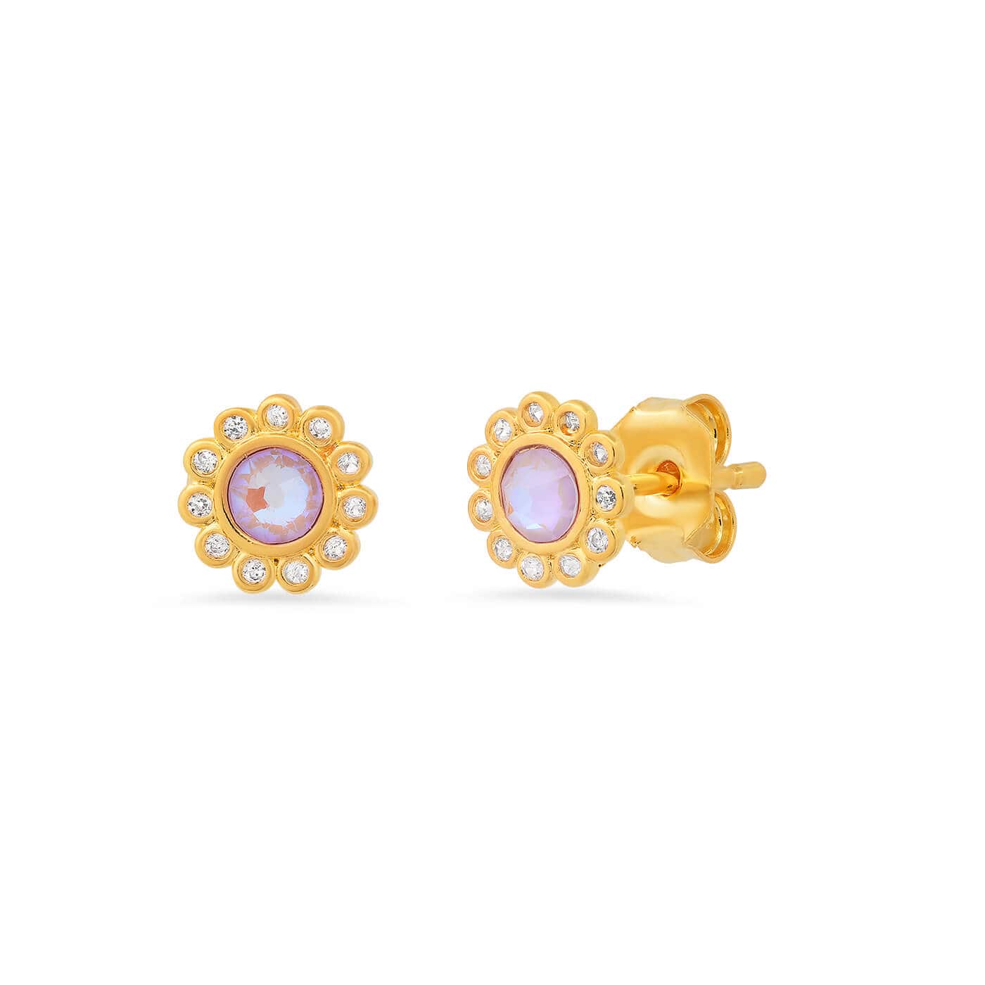 TAI JEWELRY | Bezel Flower Studs | Earrings |