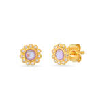 TAI JEWELRY | Bezel Flower Studs | Earrings |