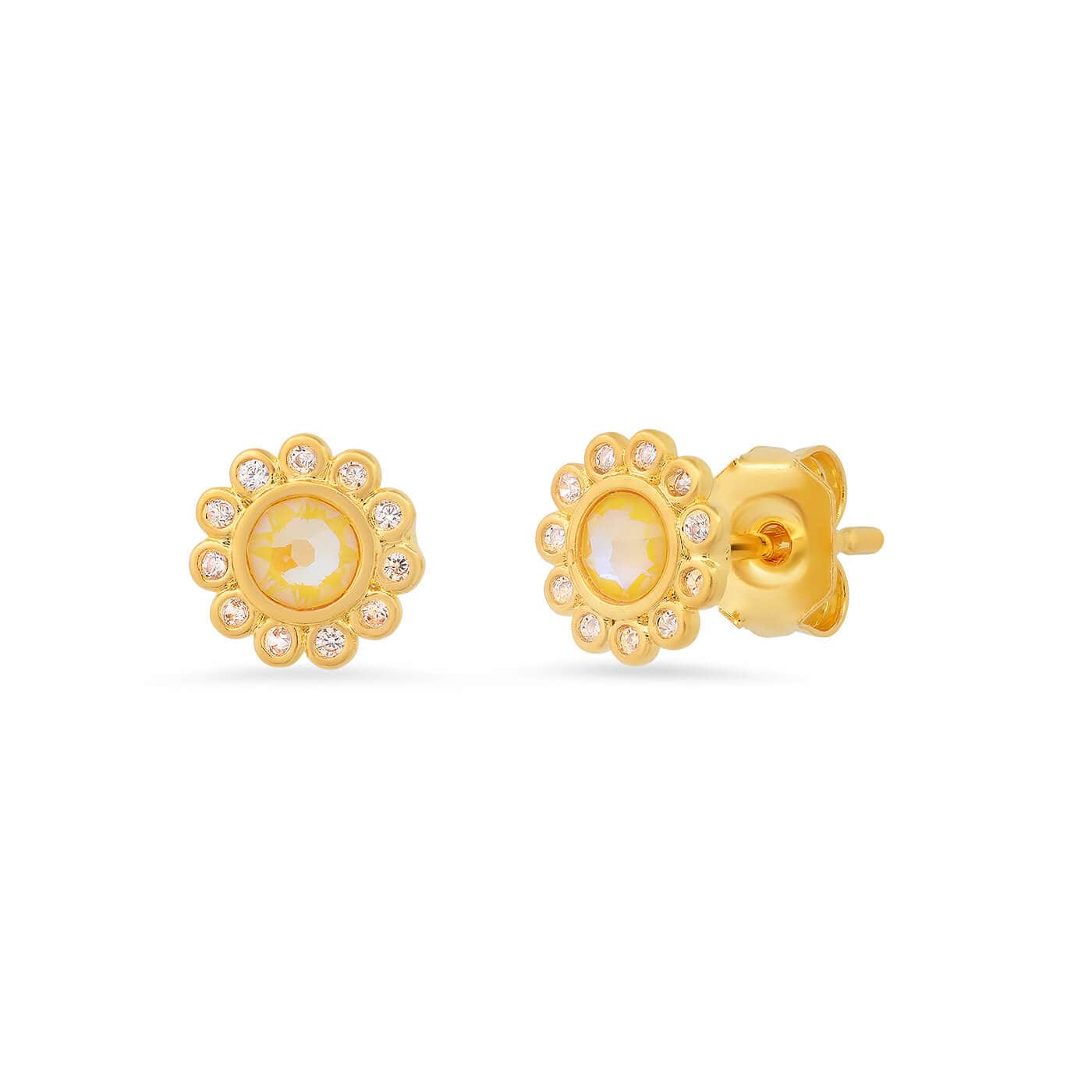 TAI JEWELRY | Bezel Flower Studs | Earrings |