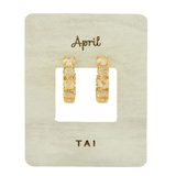 TAI JEWELRY Earrings April Birthstone Huggies