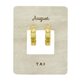 TAI JEWELRY Earrings August Birthstone Huggies