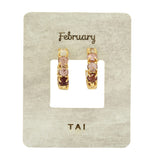 TAI JEWELRY | Birthstone Huggies | Earrings |