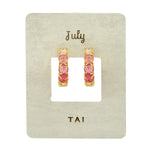 TAI JEWELRY | Birthstone Huggies | Earrings |