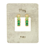 TAI JEWELRY | Birthstone Huggies | Earrings |