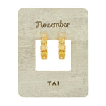 TAI JEWELRY | Birthstone Huggies | Earrings |