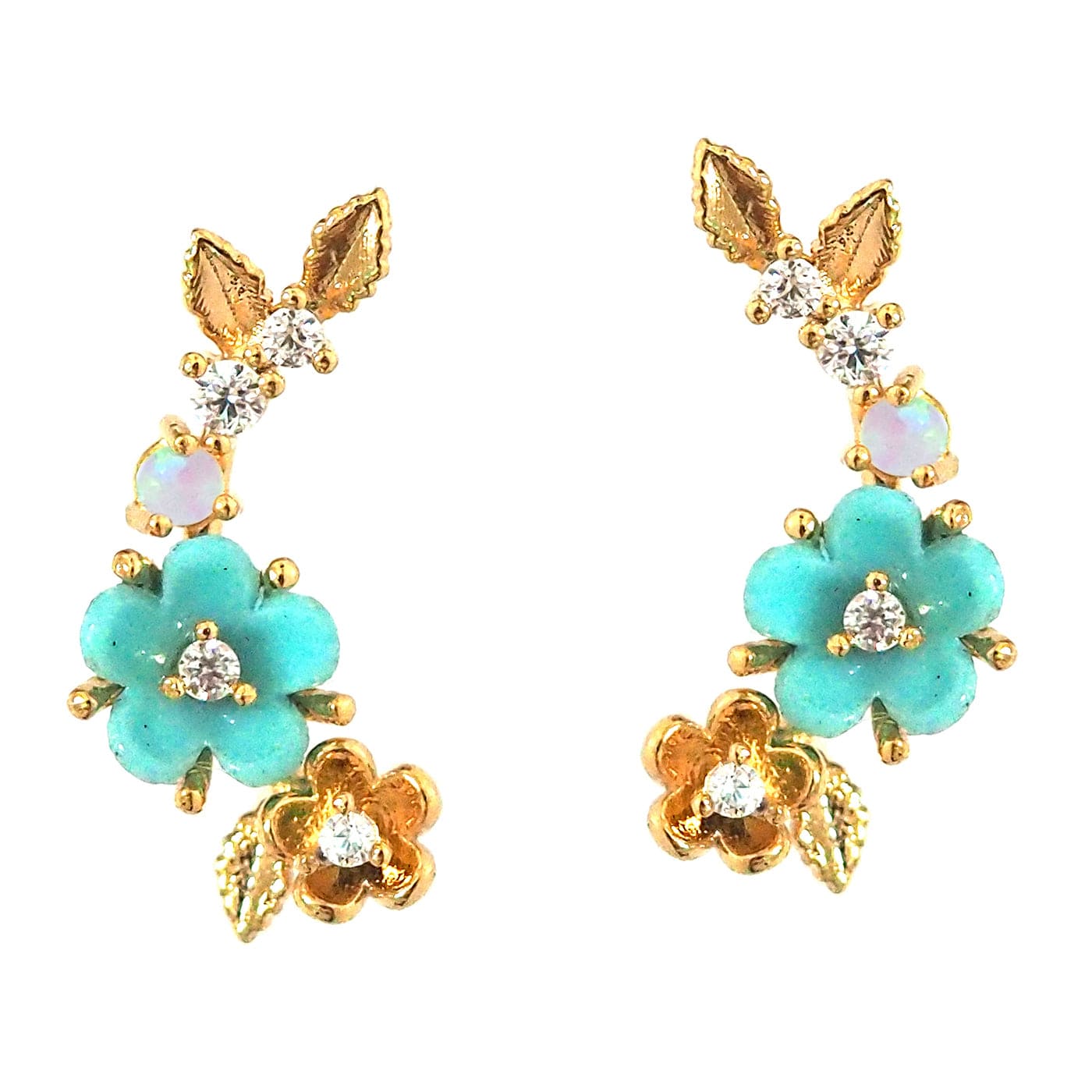 TAI JEWELRY | Blossom Trail Crawler Earrings | Earrings |