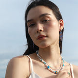 TAI JEWELRY Earrings Blue Cascading Marquis Chandelier Earrings