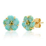 TAI JEWELRY | Hand-Carved Flower Stud Earrings | Earrings |