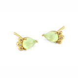 TAI JEWELRY | Cat's Eye And Cz Tear Shaped Post | Earrings |