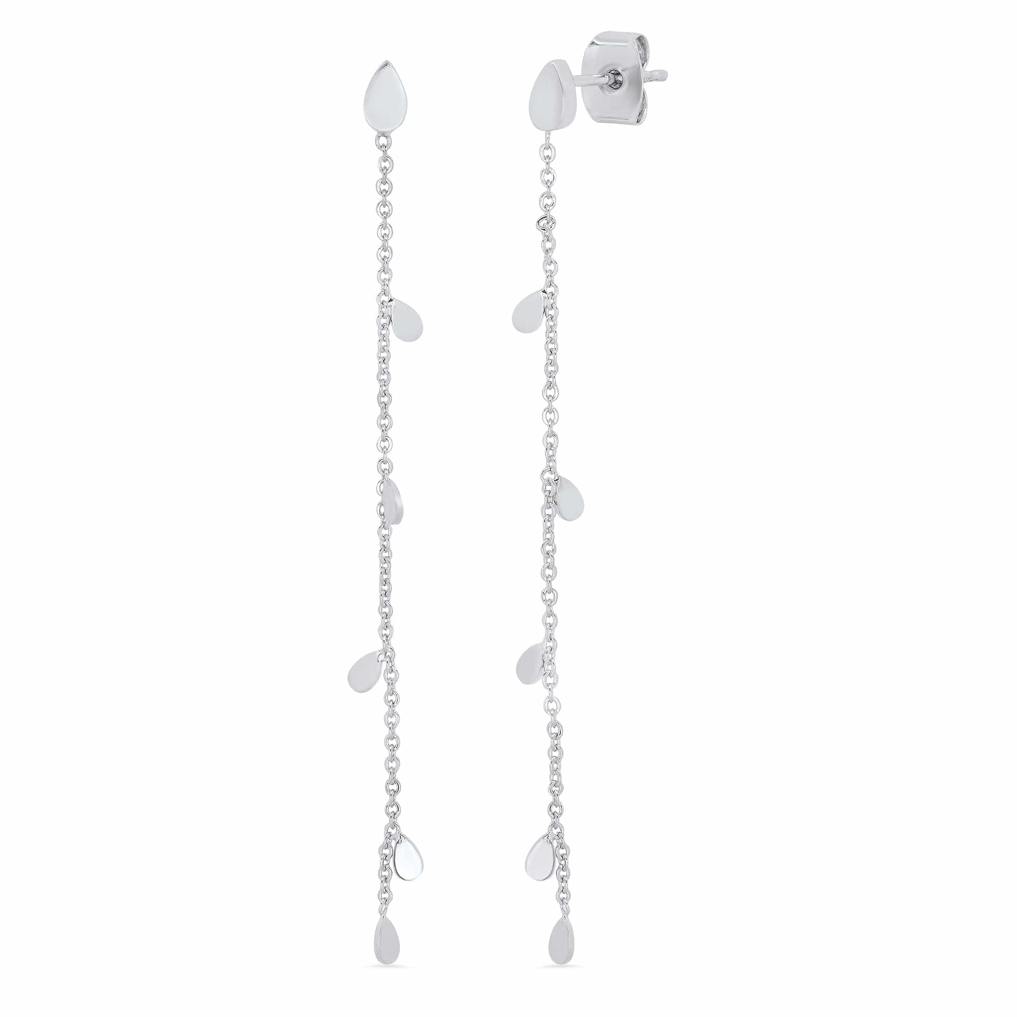 TAI JEWELRY | Chain Dangle Earrings With Teardrop Charms | Earrings |