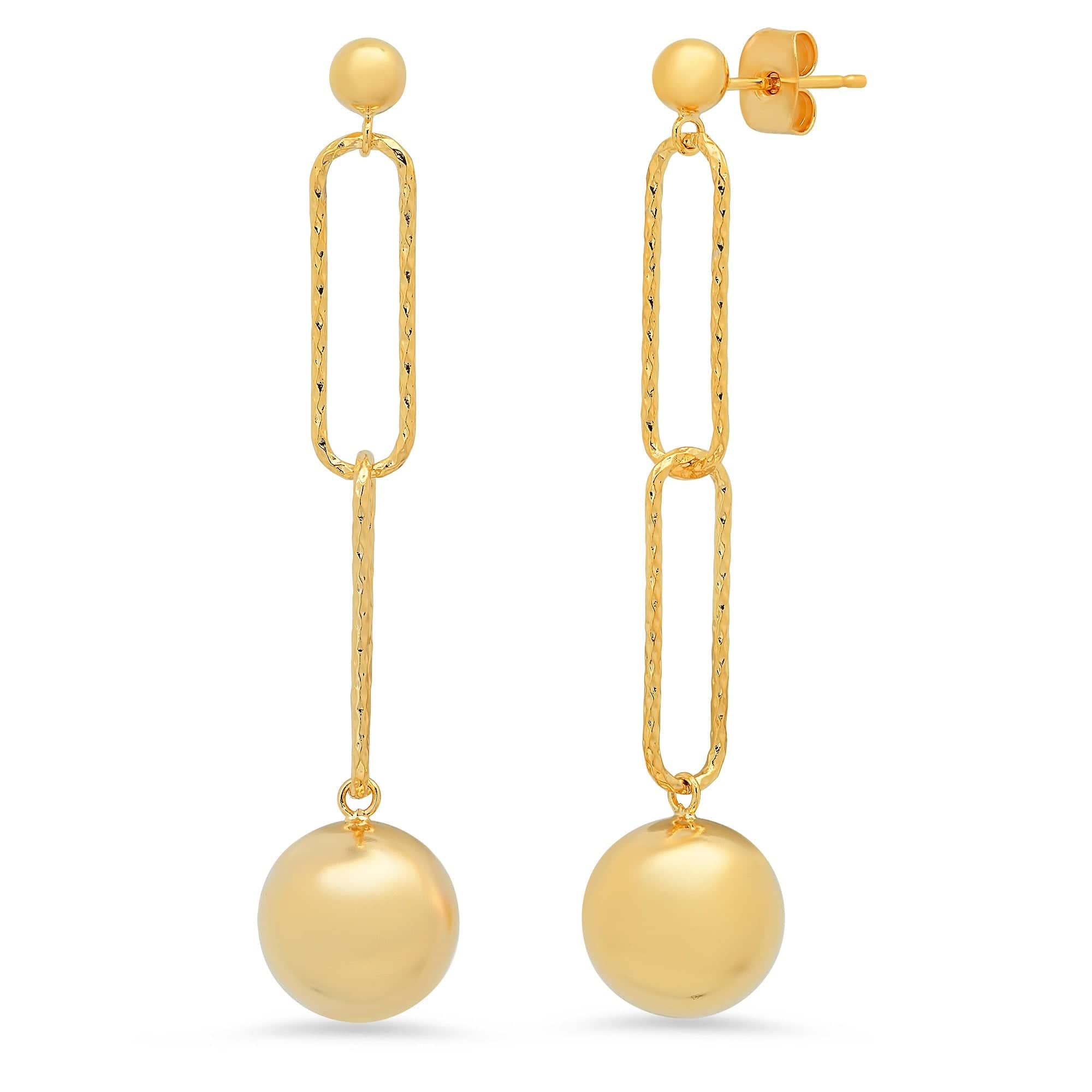 TAI JEWELRY | Chainlink Ball Drop Earrings | Earrings |