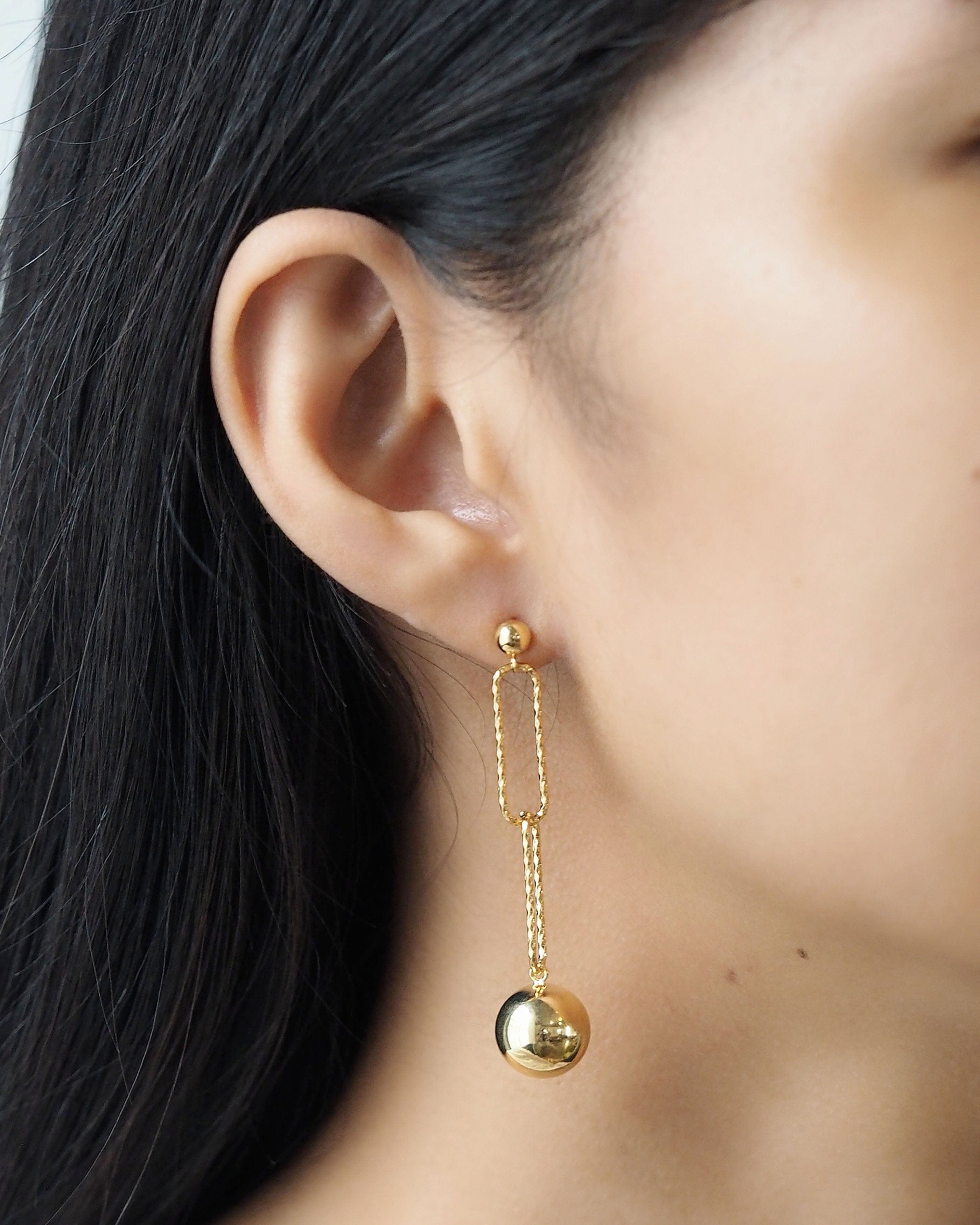 TAI JEWELRY | Chainlink Ball Drop Earrings | Earrings |