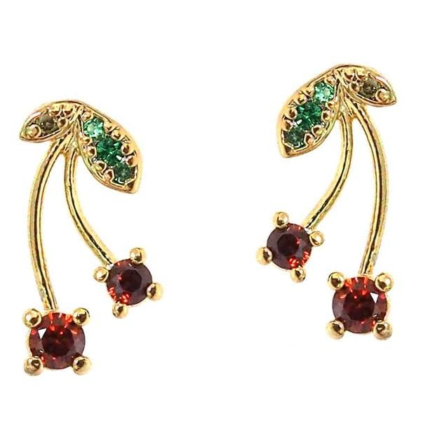 TAI JEWELRY Earrings Cherry Twist Studs