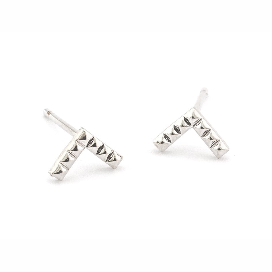 TAI JEWELRY Earrings SILVER Chevron Post Earrings