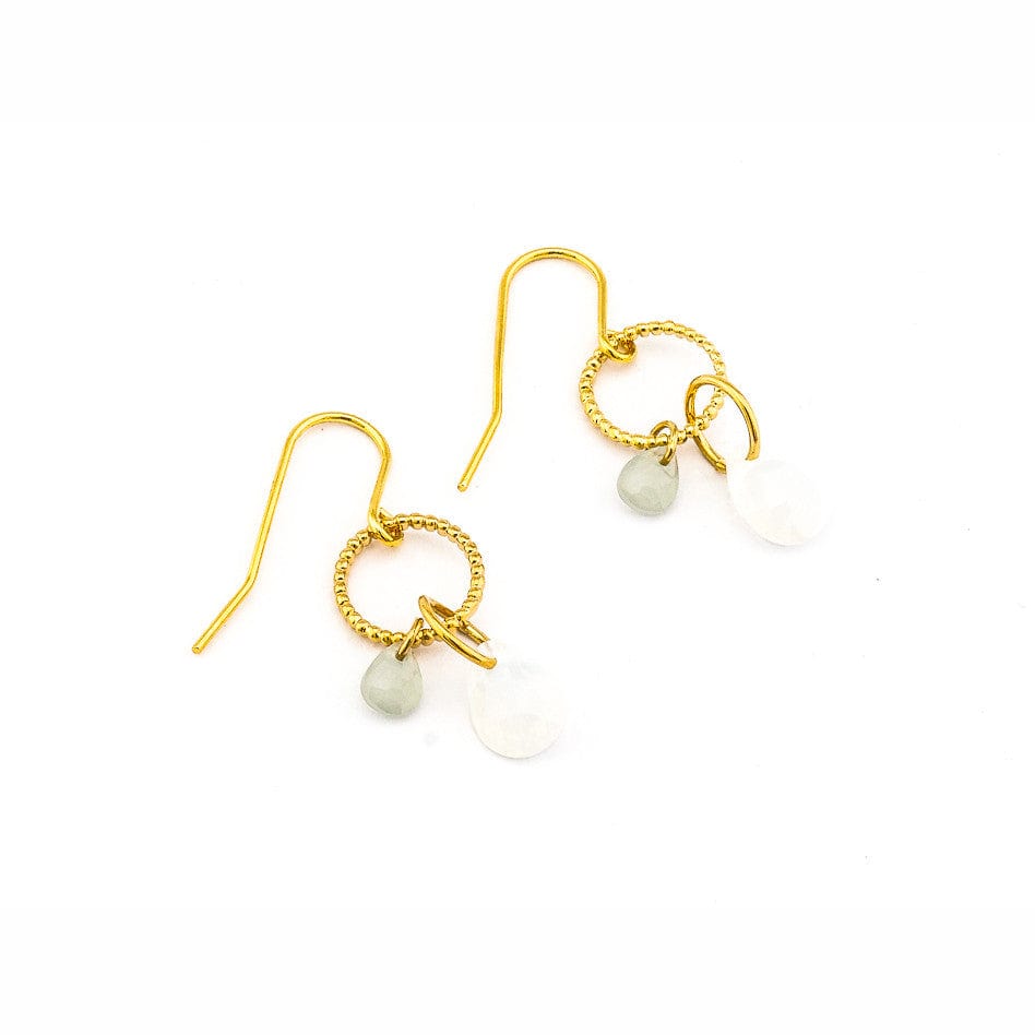 TAI JEWELRY | Circle Ring Earring With Multiple Stones | Earrings |