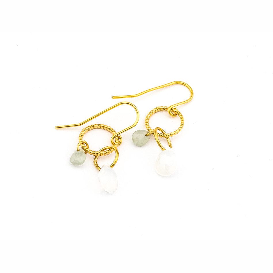 TAI JEWELRY | Circle Ring Earring With Multiple Stones | Earrings |