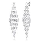 TAI JEWELRY Earrings Clear Cascading Marquis Chandelier Earrings