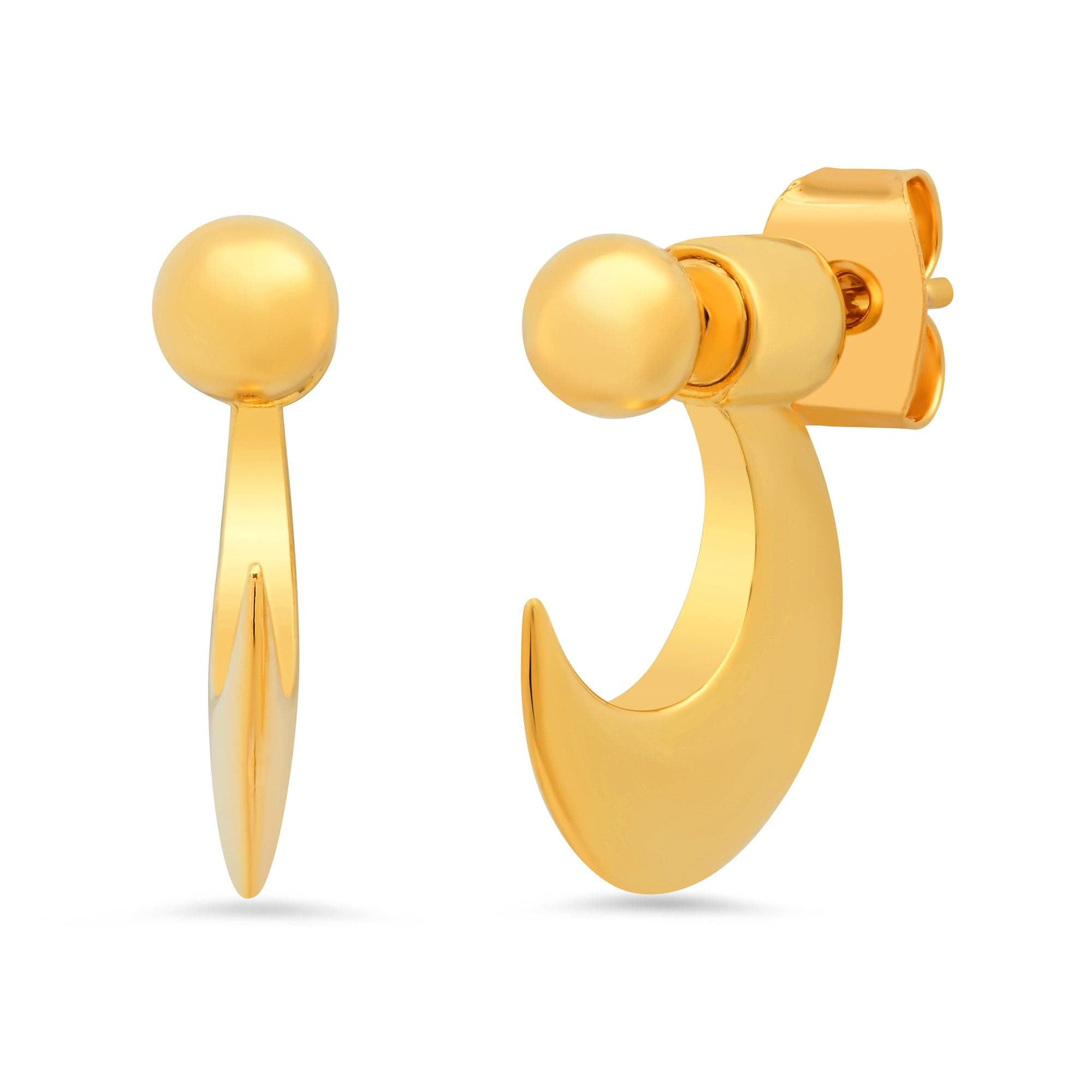 TAI JEWELRY Earrings Crescent Moon Jacket Earrings