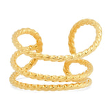 TAI JEWELRY Earrings Curve Gold Ear Cuff