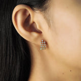TAI JEWELRY Earrings Cz Basketweave Huggies