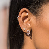 TAI JEWELRY Earrings CZ Cluster Stud With Dangles