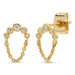TAI JEWELRY | CZ Dangle Chain Studs | Earrings |