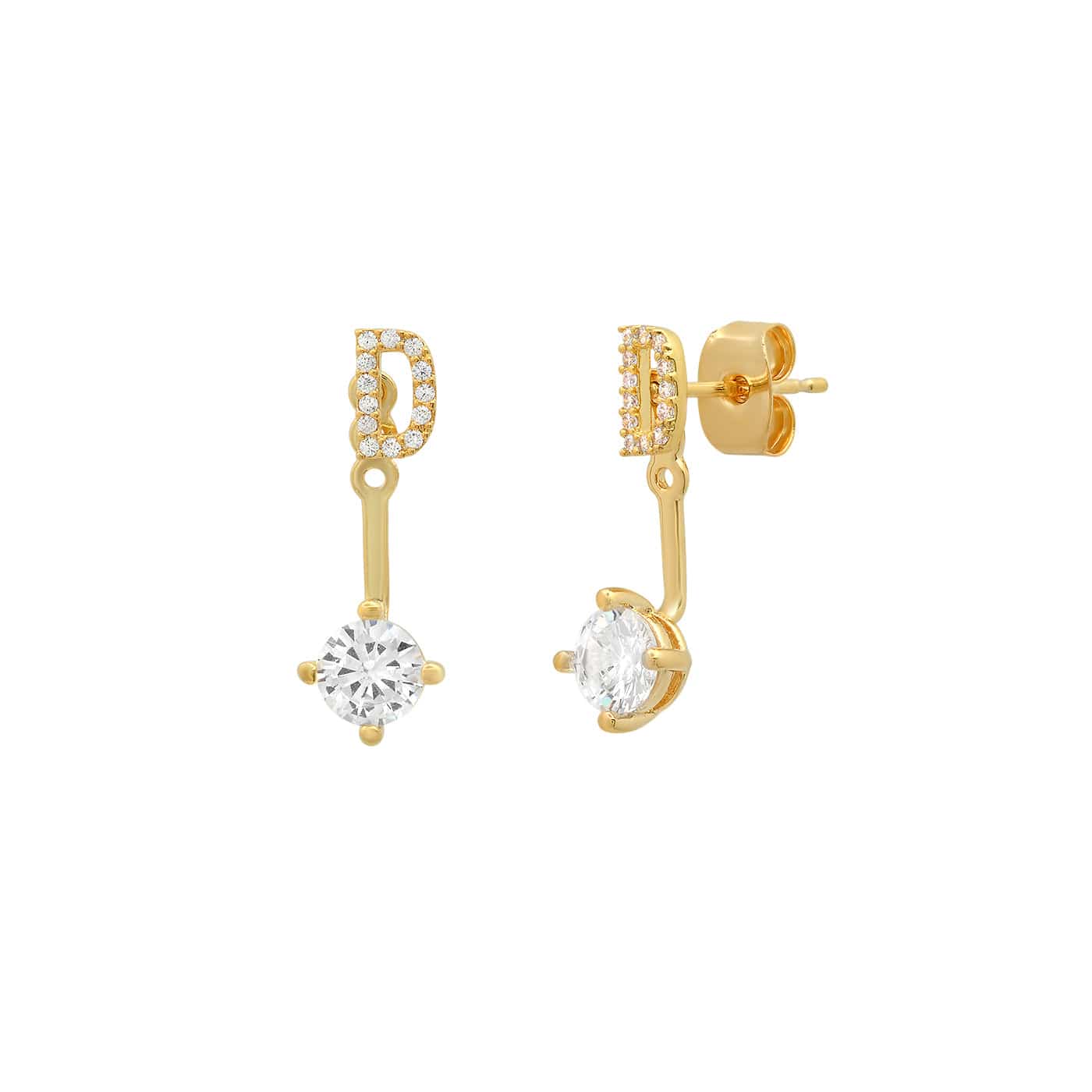 TAI JEWELRY Earrings D CZ Monogram Ear Jacket