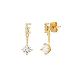 TAI JEWELRY Earrings E CZ Monogram Ear Jacket