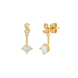 TAI JEWELRY Earrings S CZ Monogram Ear Jacket