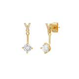 TAI JEWELRY Earrings Y CZ Monogram Ear Jacket