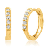 TAI JEWELRY | CZ Pave Reversible Huggies | Earrings |