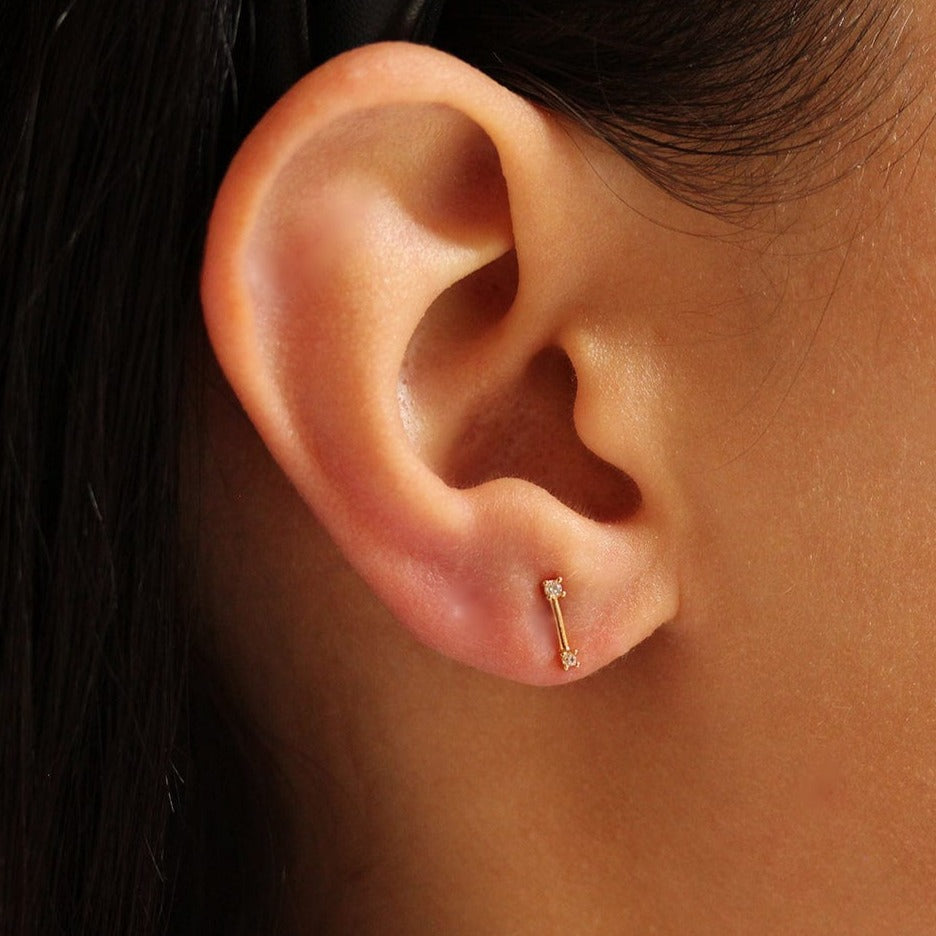 TAI JEWELRY | CZ Stick Climbers | Earrings |