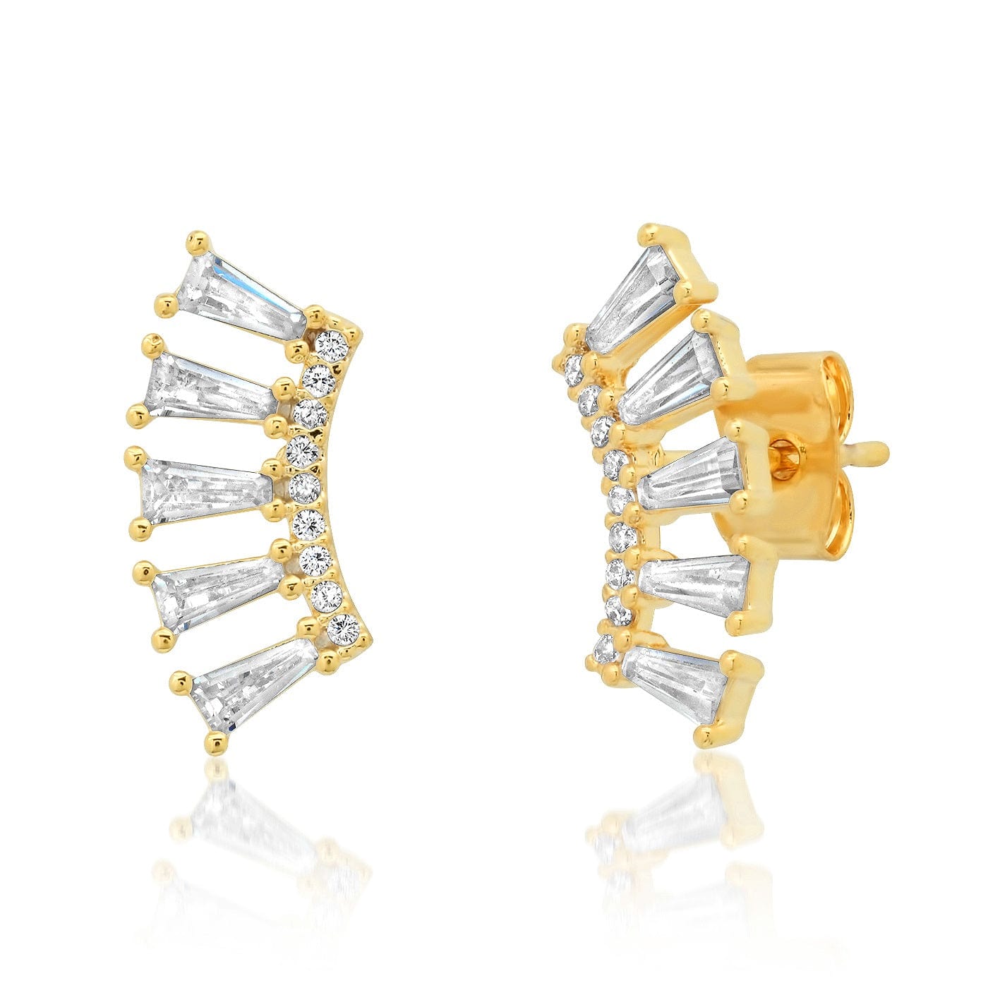 TAI JEWELRY | Deco Baguette Crawler | Earrings |