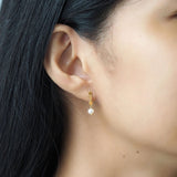TAI JEWELRY Earrings Delicate Chain Linear Earring With Freshwater Pearl Accents