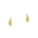 TAI JEWELRY | Delicate Leaf Studs | Earrings |