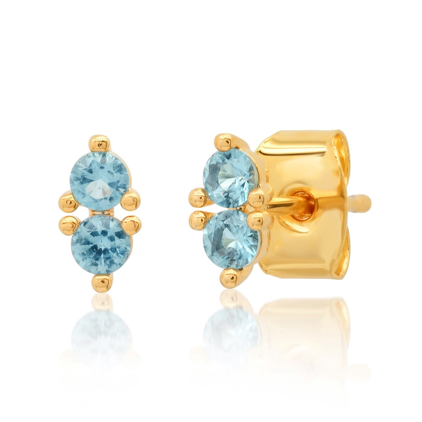 TAI JEWELRY | Double CZ Stud | Earrings |