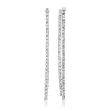 TAI JEWELRY Earrings Double Linear Cz Earrings